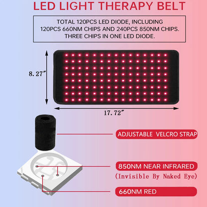 Portable Red Light Therapy Pad – 660nm & 850nm LED for Skin