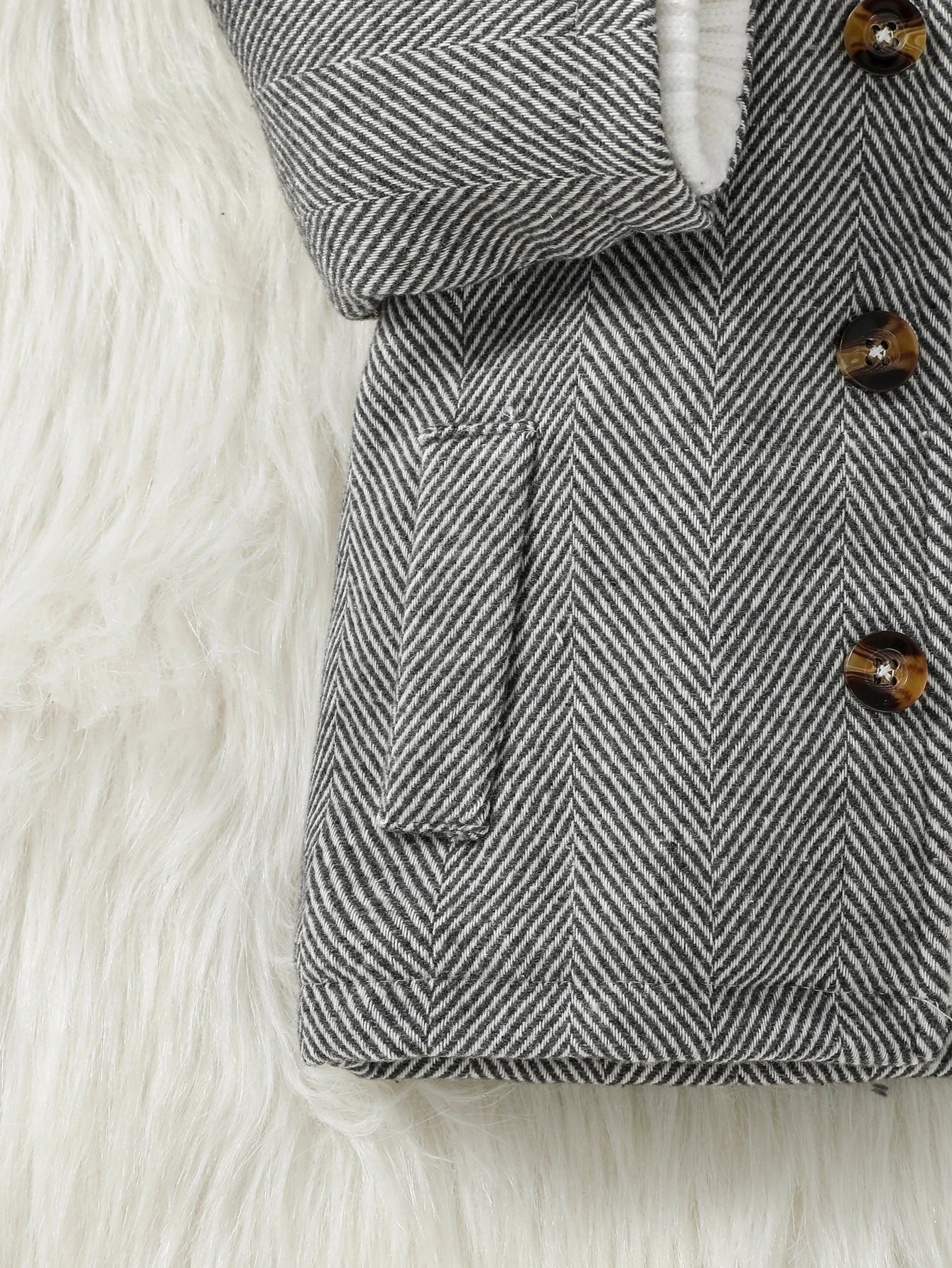 Toddler Warm Jacket with Buttons – 1–3Y Fall/Winter