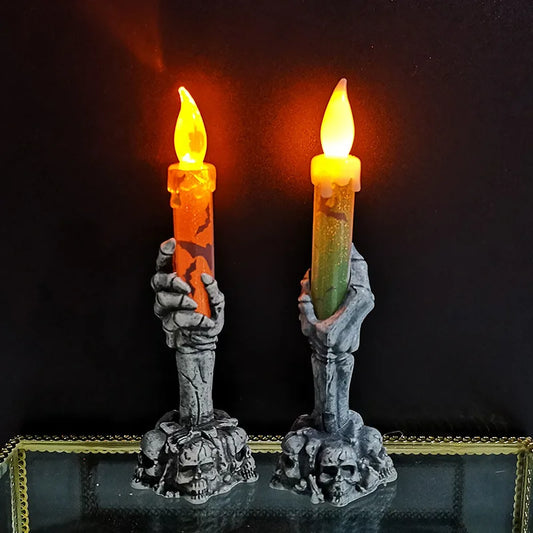 Skeleton & Pumpkin Party Candles - Perfect Halloween Decor for Home & Parties