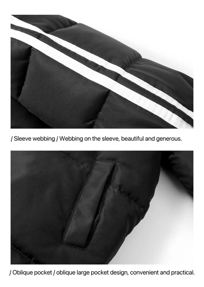 Kids' Long Cotton-Padded Jacket – Warm & Stylish