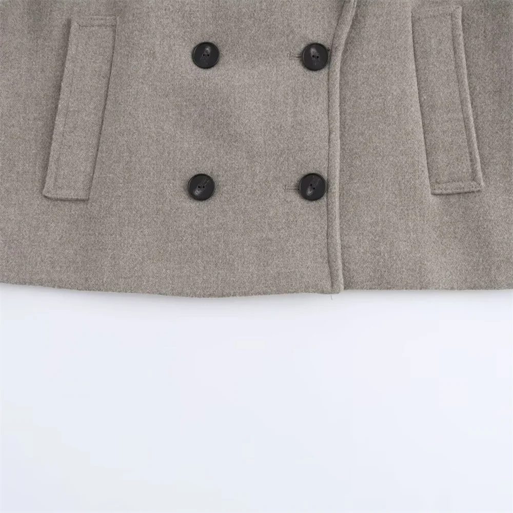 Casual Fall Coat for Women – Double Breasted