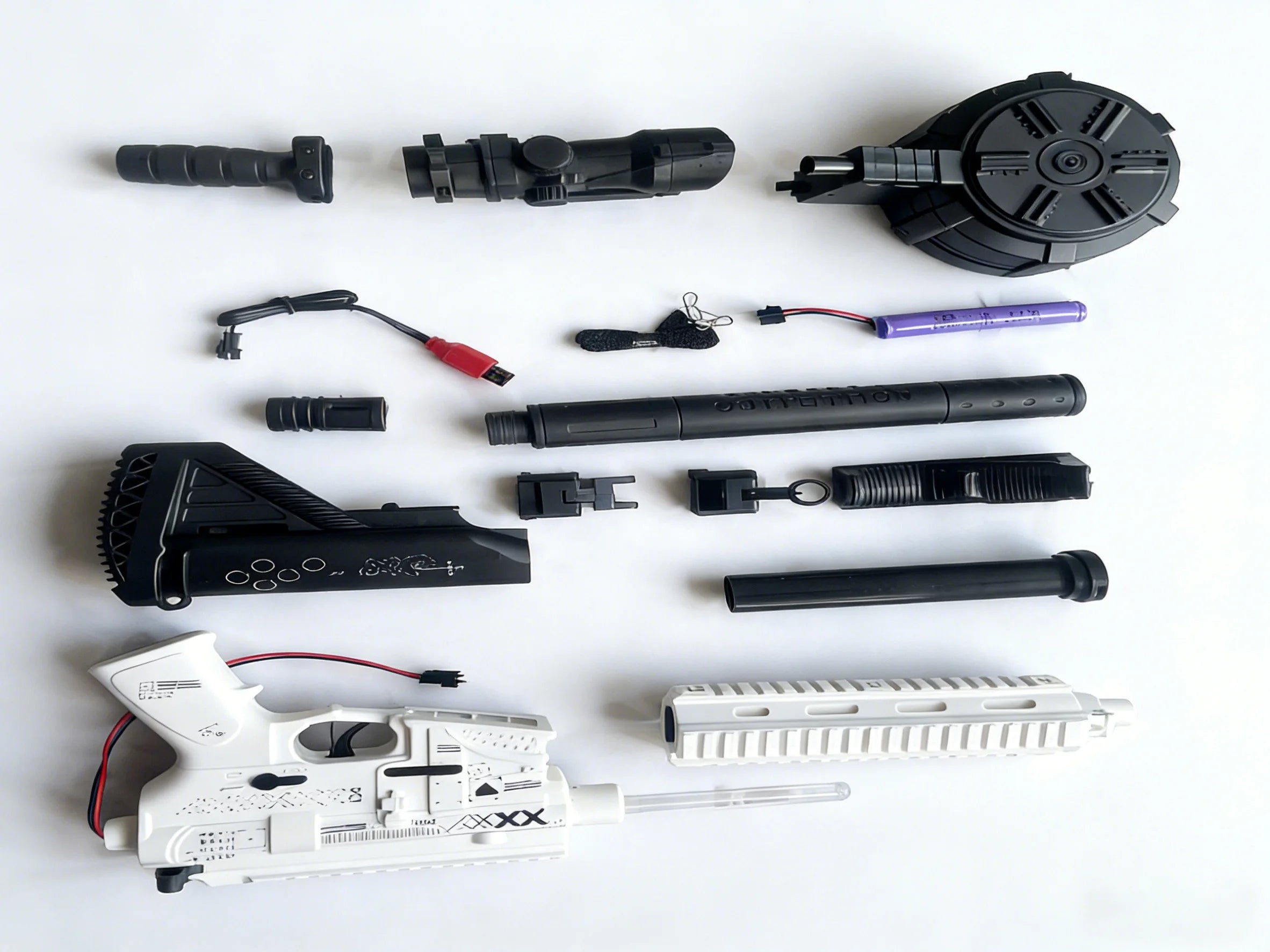 Ultra Shoppings M416 Gel Ball Blaster Gun with 30m range, 7.4V battery, safe gel beads, designed for outdoor team battles.