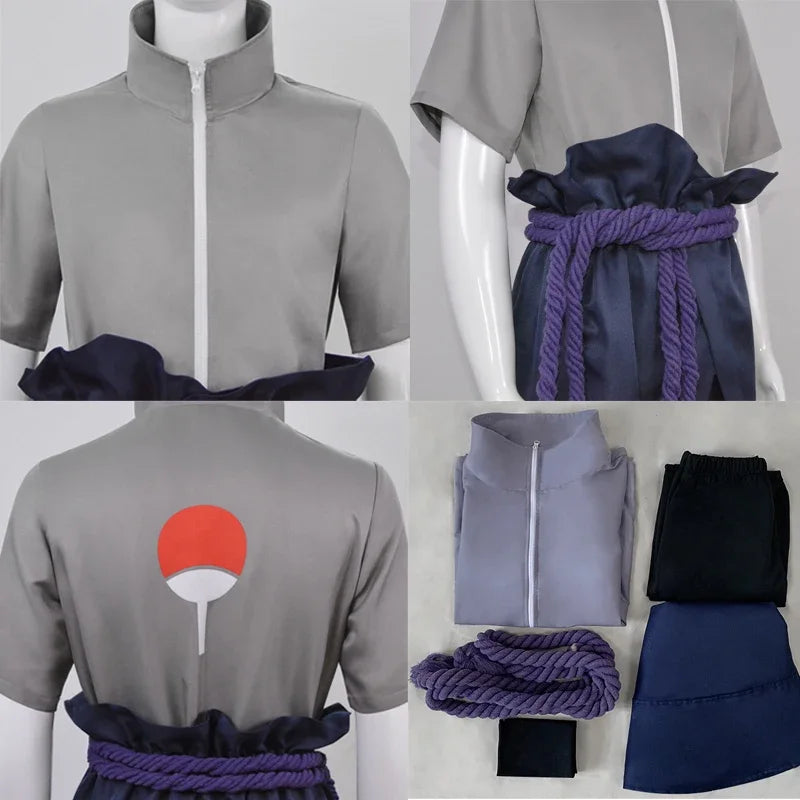 Anime Sasuke Cosplay Outfit – Uchiha Uniform for Halloween & Parties