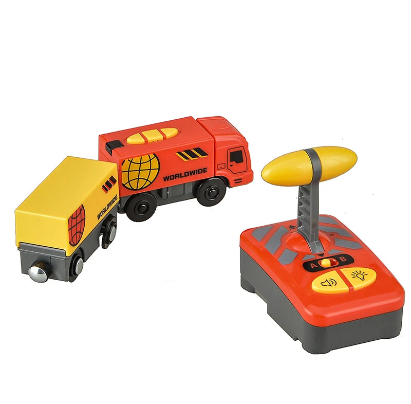 Electric Train Toy Set - Fits Standard Wooden Tracks & Railway Systems