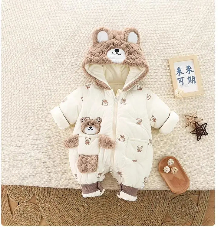 Baby Cotton-Padded Romper – Soft & Warm