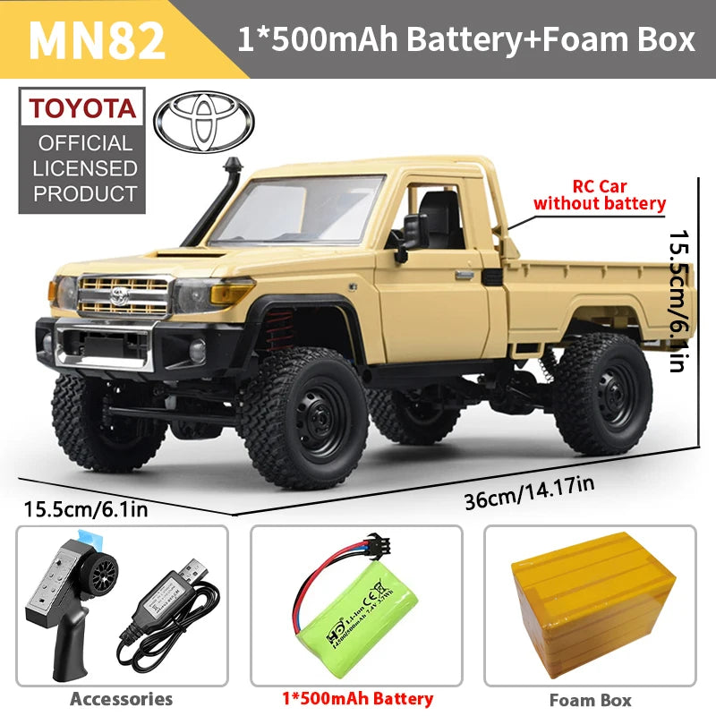 RC Pickup Truck MN82 – 1/12 Scale 4WD Off-Road Toy Car