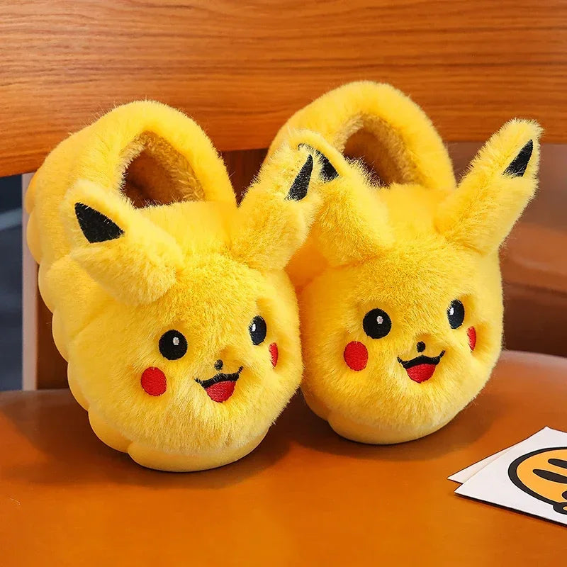 Cartoon Heel Cover Slippers – Winter Warm