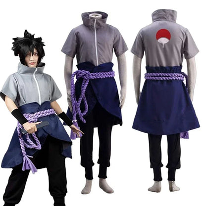Anime Sasuke Cosplay Outfit – Uchiha Uniform for Halloween & Parties