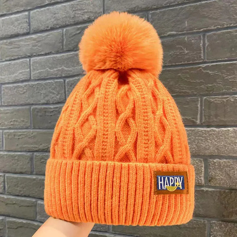 Cozy Faux Fur Pom Pom Beanie – Warm & Chic