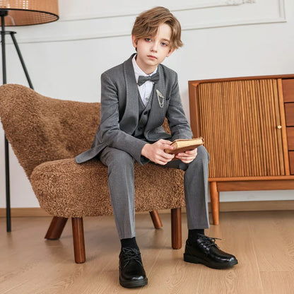 Boys’ Slim Fit Formal Suit – Wedding & Party Outfit (4–12 Years)