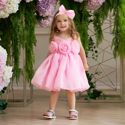 Kids Wedding Dress – Sleeveless Flower Girl Gown