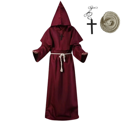Monk Cosplay Outfit – Medieval Robe for Priest, Wizard & Costume Play