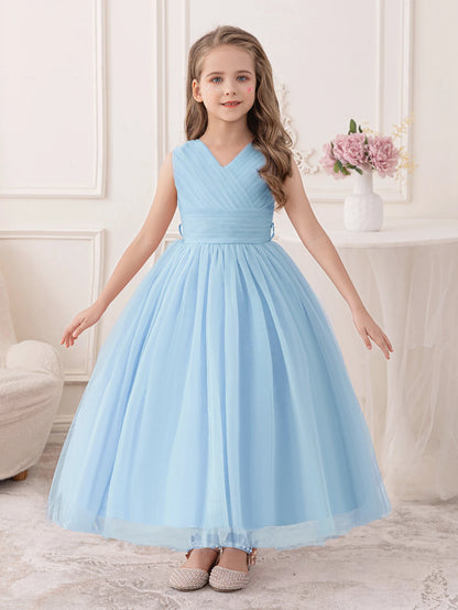 Blue Tulle Princess Dress for Girls – Birthday & Party