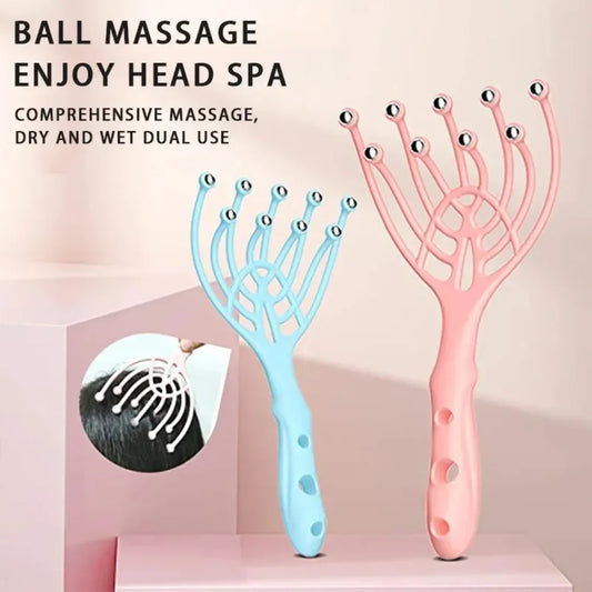 Luxurious 5-Finger Scalp Massager: Stress Relief & Hair Care in One