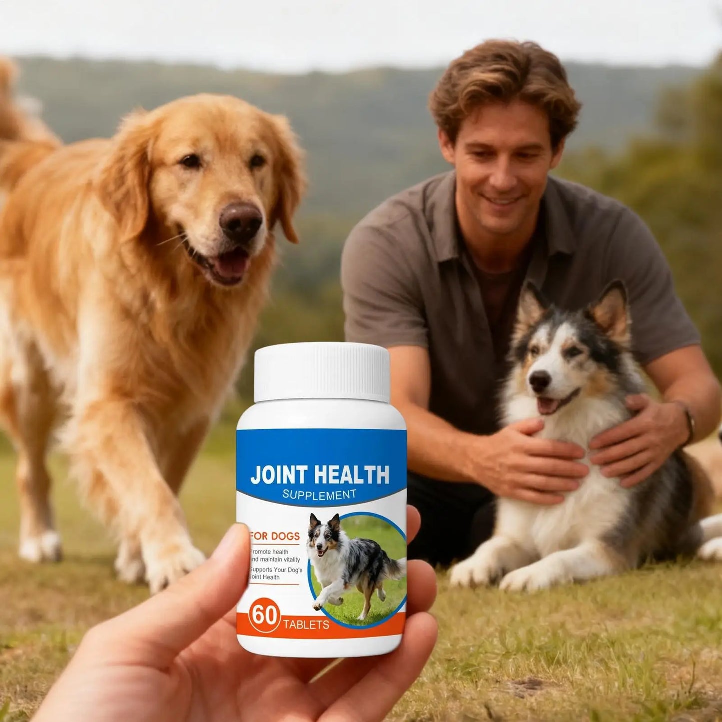 Joint Supplement for Large Dogs – 60 Natural Tablets for Daily Health & Senior Support