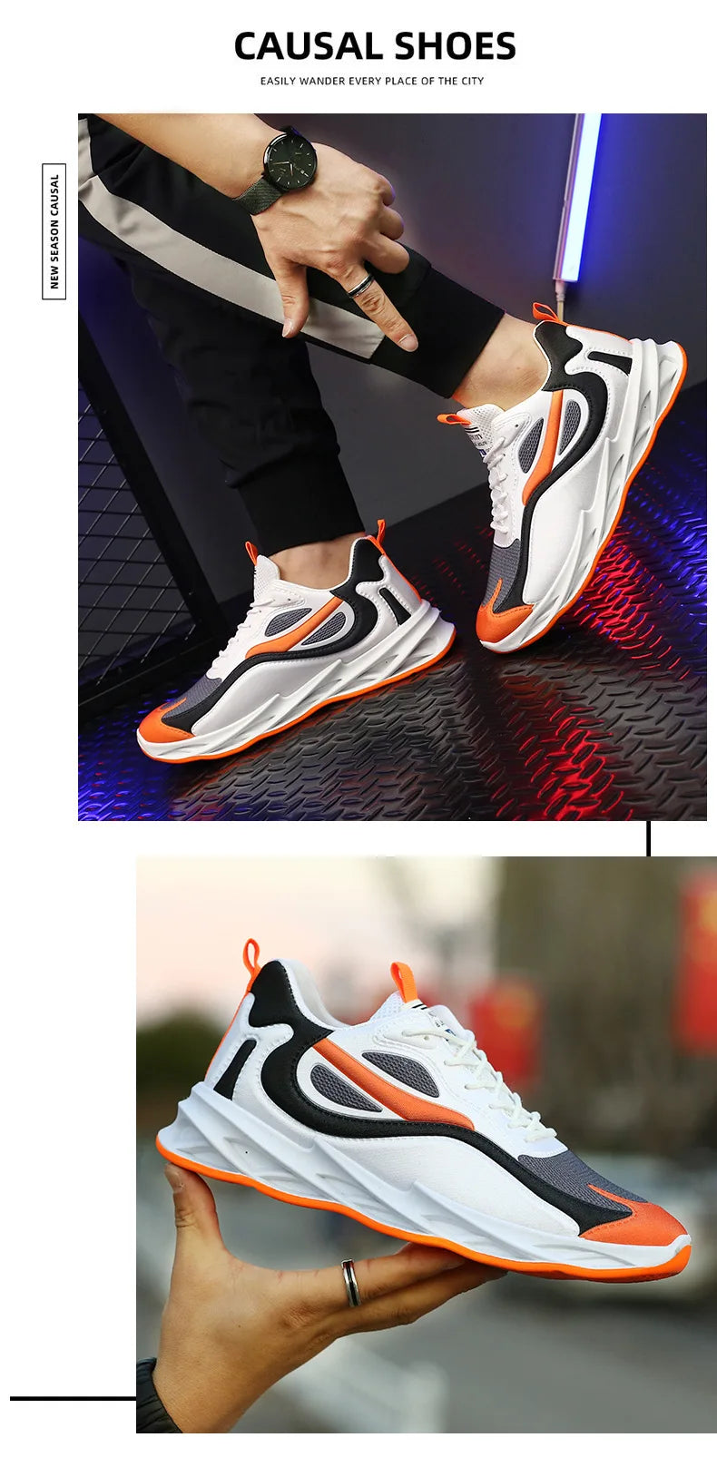 2024 Men's Breathable Casual Shoes – Stylish & Sporty Korean Fashion