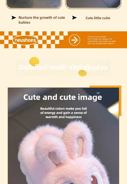 Warm Fluffy Rabbit Slippers for Boys & Girls