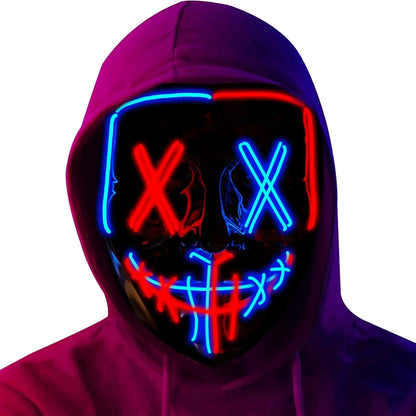 Halloween LED Mask – Poptrend Light-Up Scary Costume Accessory