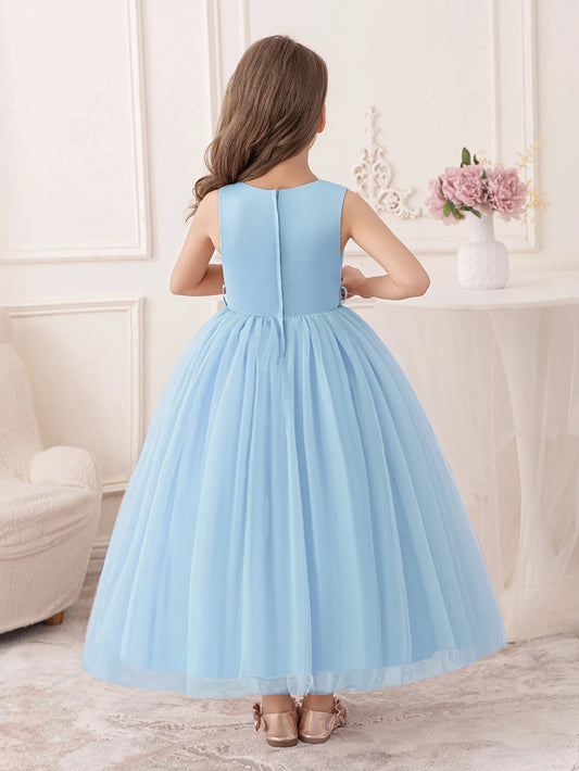 Blue Tulle Princess Dress for Girls – Birthday & Party