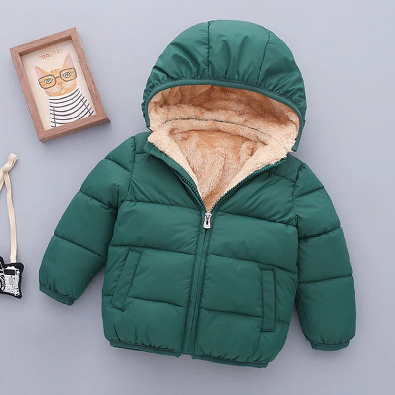 Plush Warm Outerwear – Boys & Girls Winter Jacket