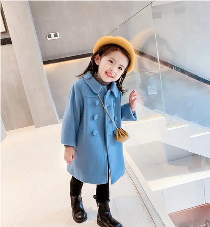 Warm Baby Girl Coat – Double-Breasted Winter Fashion