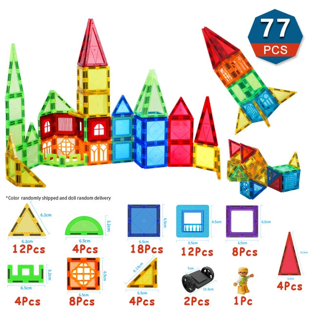 Colorful Window Architecture Puzzle - Creative Magnetic Building Toy for Kids