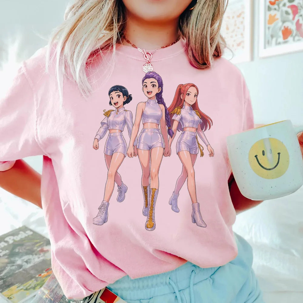 Anime Kpop Demon Hunters Kids T-Shirt – Casual Street Style Top