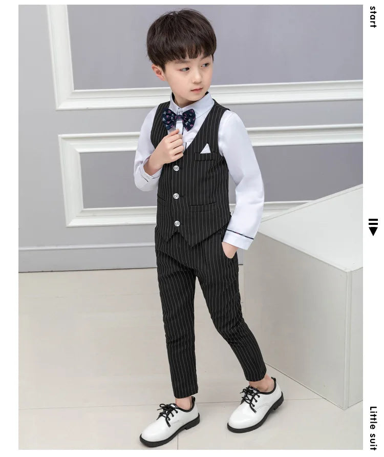 Elegant Boys’ Performance Outfit – Shirt, Vest & Pants Set
