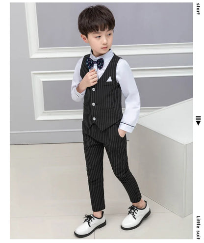 Elegant Boys’ Performance Outfit – Shirt, Vest & Pants Set