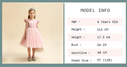 Kids Flower Girl Dress – Elegant Bow Tulle Party Wear