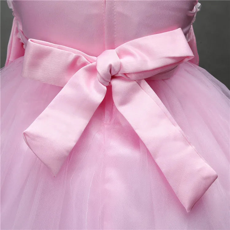 Elegant Mesh Skirt Dress for Girls – Wedding & Party