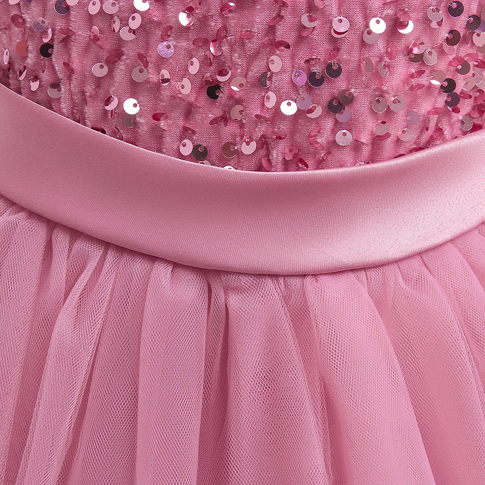 Princess Girls’ Sequined Bow Dress – Birthday