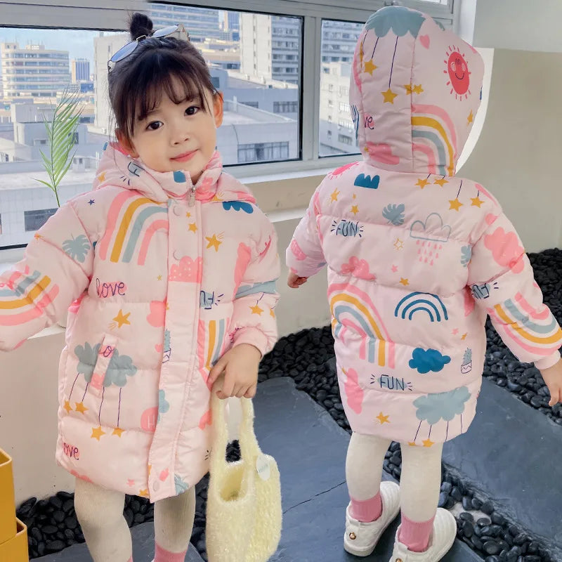 Kids’ Hooded Down Jacket – Warm & Windproof