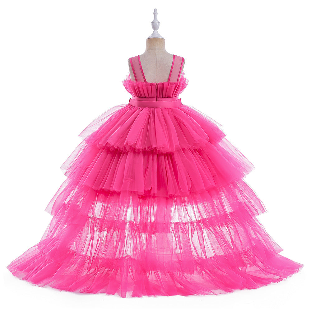 Elegant Girls Party Dress – Trailing Evening Gown