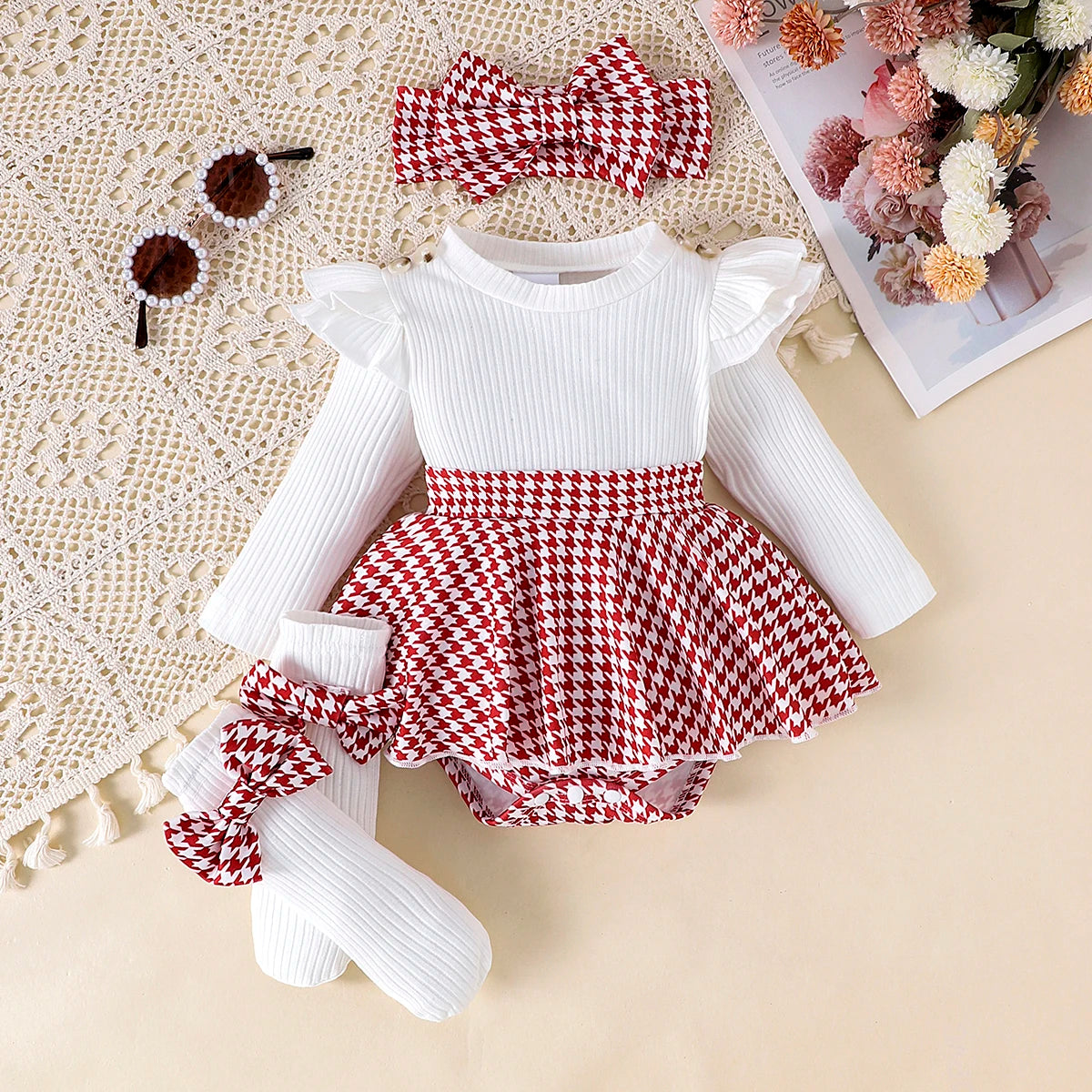 Sweet Baby Girl Fall Outfit 2Pcs Set