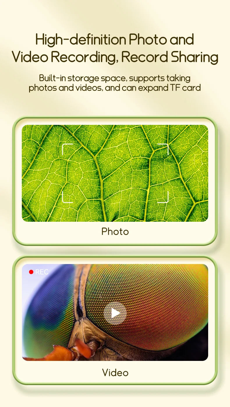 Kids Science Microscope 1000X – 200 Megapixel Digital Magnifier with LED