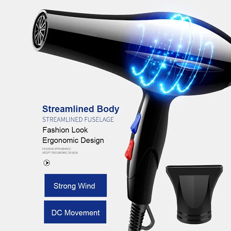 2200W Professional Hair Dryer: Fast, Powerful, Ionic Care