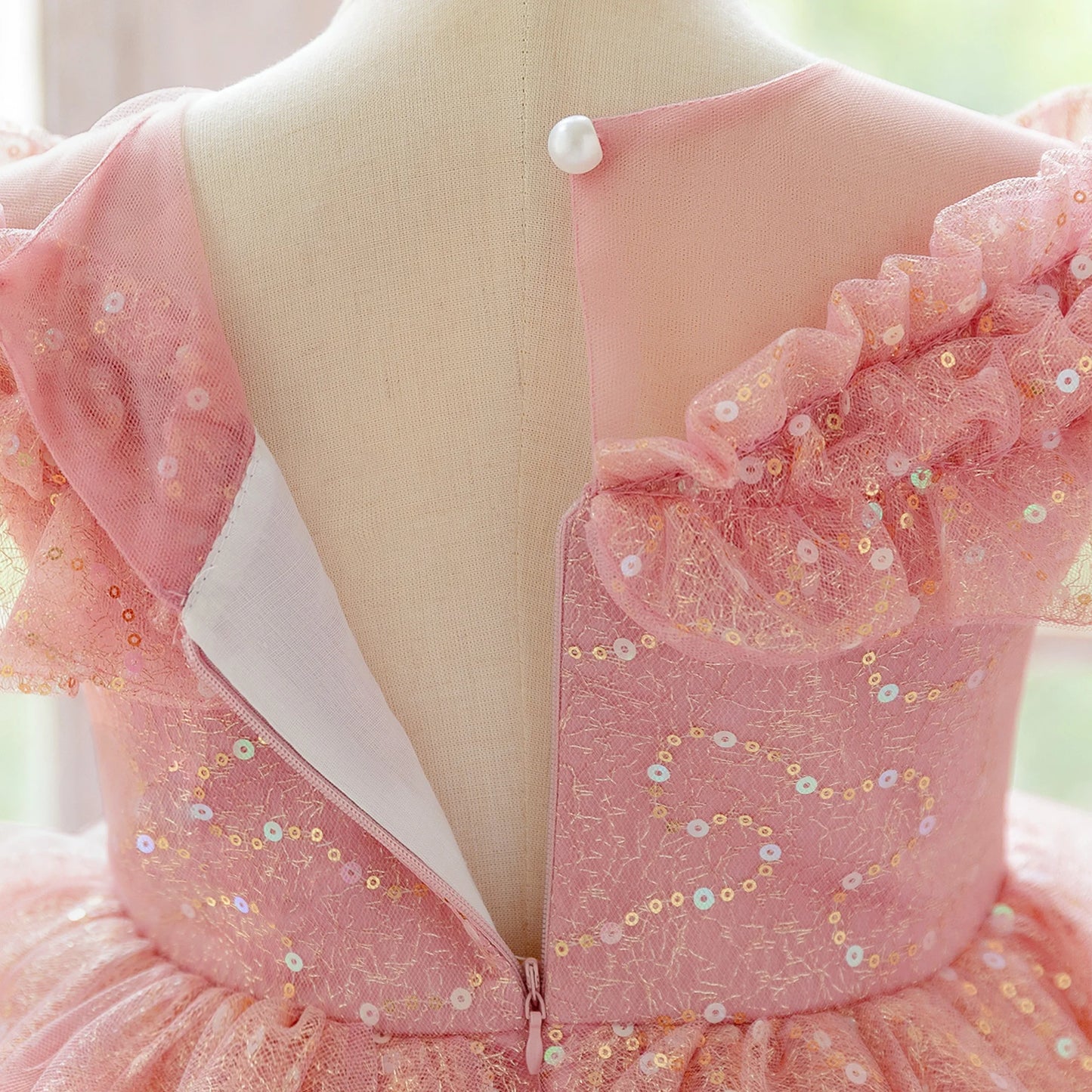 Girls’ Formal Lace Dress – High-End Embroidery for Flower Girl