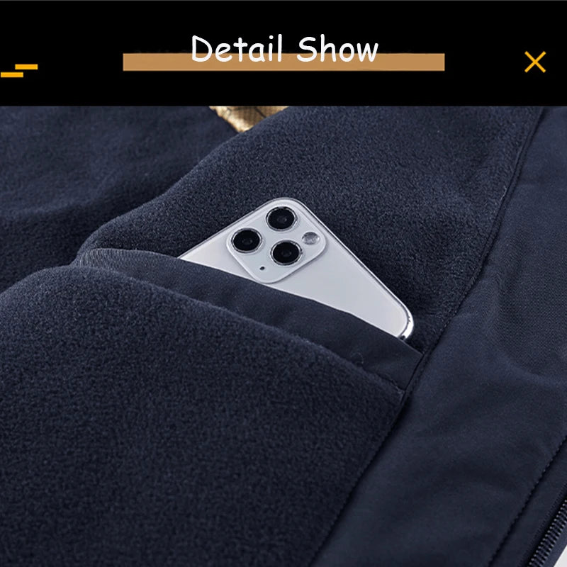 Men’s Solid Color Winter Jacket – Fleece Lined & Windproof