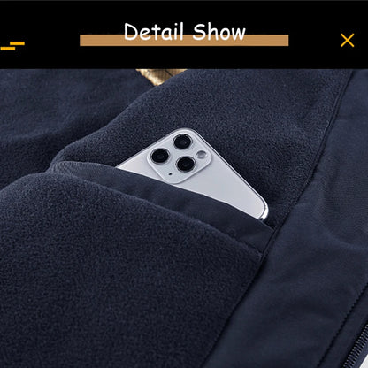 Men’s Solid Color Winter Jacket – Fleece Lined & Windproof