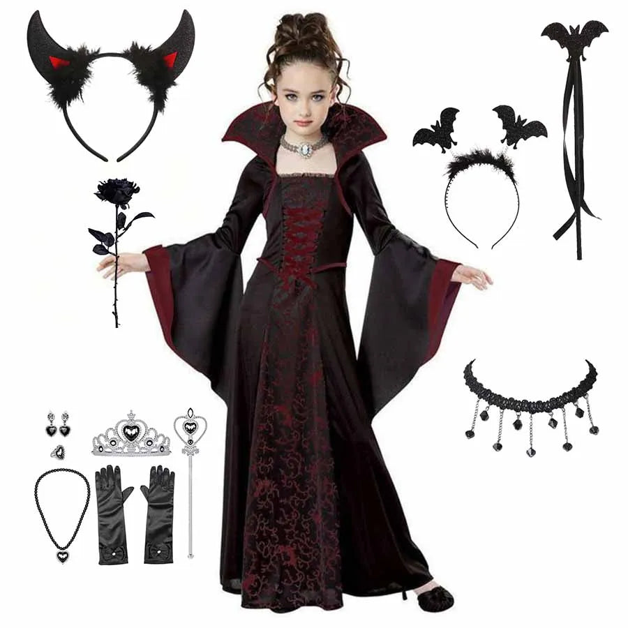 Girls Vampire Halloween Costume – Gothic Tutu Dress