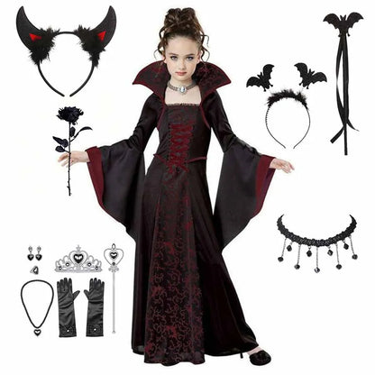 Girls Vampire Halloween Costume – Gothic Tutu Dress