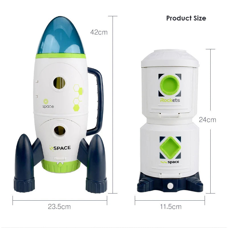 Space Model Toy Set – Light & Sound Shuttle, Rocket, and Station for Kids!