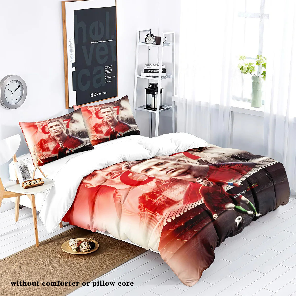 Soccer Star Bedding Set: Stylish Duvet & Pillowcases for Bedroom