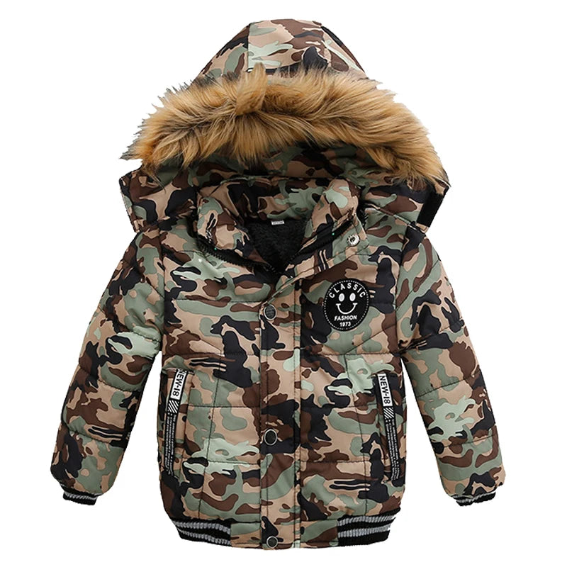 Baby Boys' Winter Coat – Warm Hooded Outerwear (2–6Y)