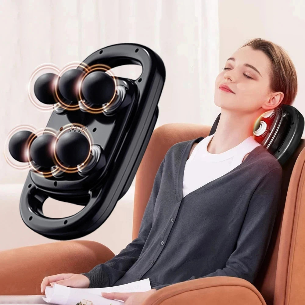 6-Head Deep Tissue Massage Gun: Pro Percussion for Neck & Spine - Ultra Shoppings