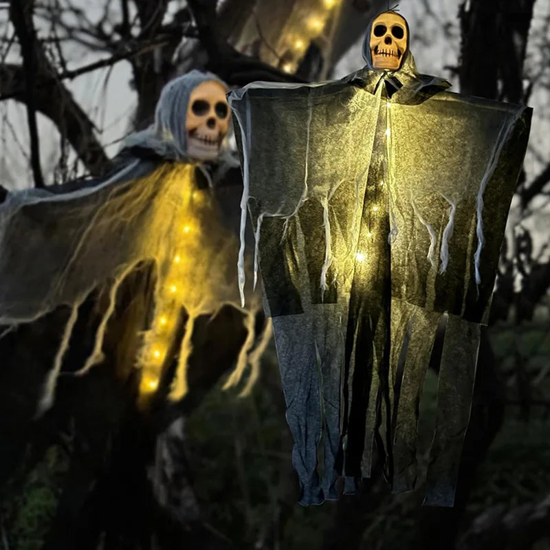 Skeleton Ghost Decoration – Halloween Glowing Hanging Prop (1 Piece)