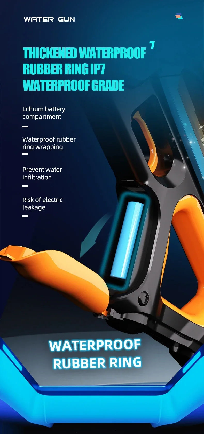 Full electric automatic water gun toy by Ultra Shoppings, portable for kids, ideal for summer beach outdoor water fights.