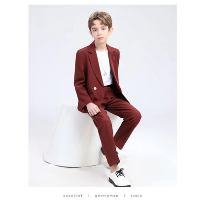 Classic Boys’ Suit – Wedding & Party Blazer Set for Kids 4–12Y