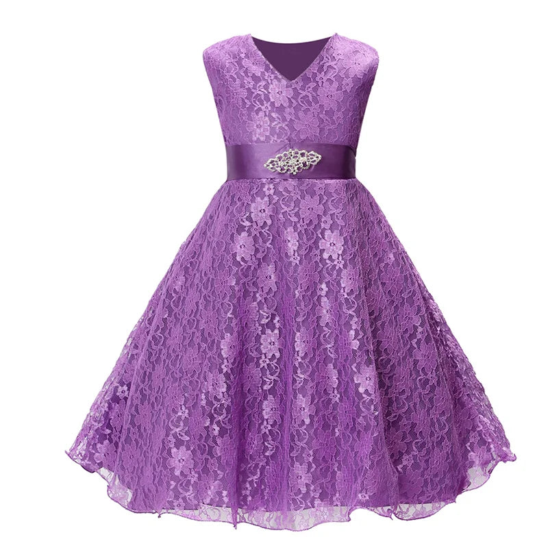 Elegant Mesh Skirt Dress for Girls – Wedding & Party